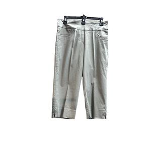 Ruby Rd size 8P khaki tan capri stretchy pull on pants